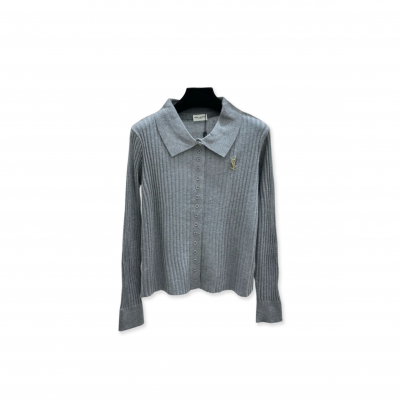 YSL STRIPED POLO SHIRT LONG SLEEVE